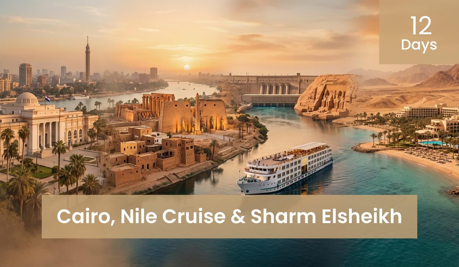 12 Days Egypt Adventure: Cairo, Luxor, Aswan & Sharm Elsheikh.